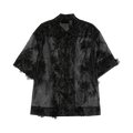 Simone Rocha Sheer Boxy Shirt "Black"