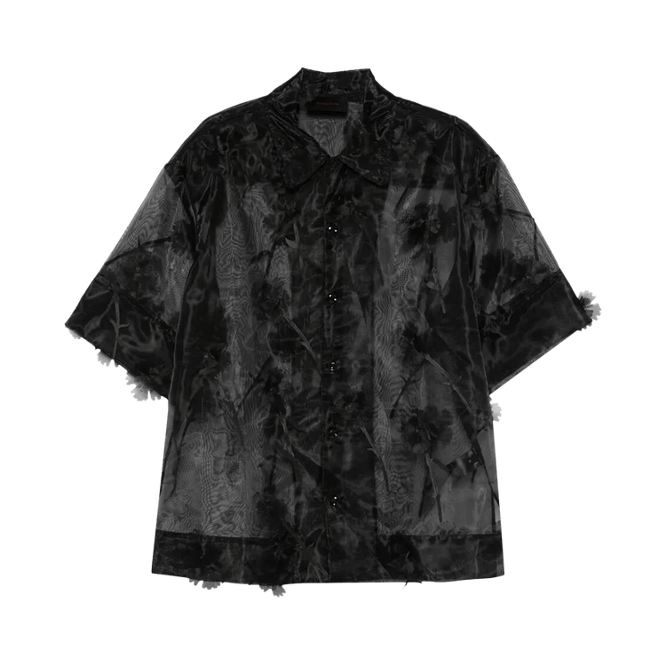 Simone Rocha Sheer Boxy Shirt "Black"