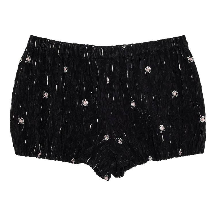Miu Miu Floral Short Shorts "Black"
