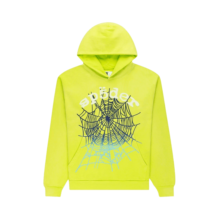 Sp5der Og Web V2 Gradient Hoodie "Acid Green"