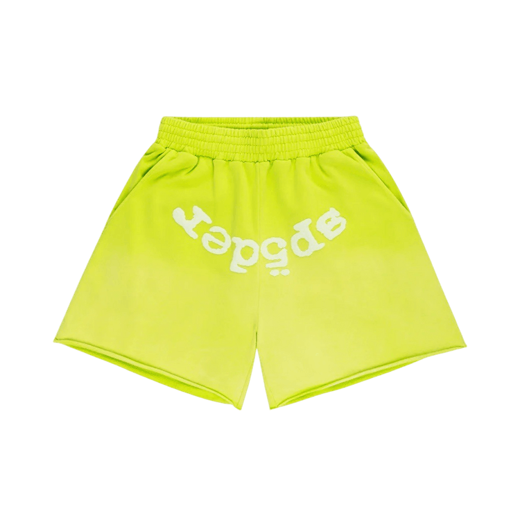 Sp5der Og Web V2 Sweatshort "Acid Green"
