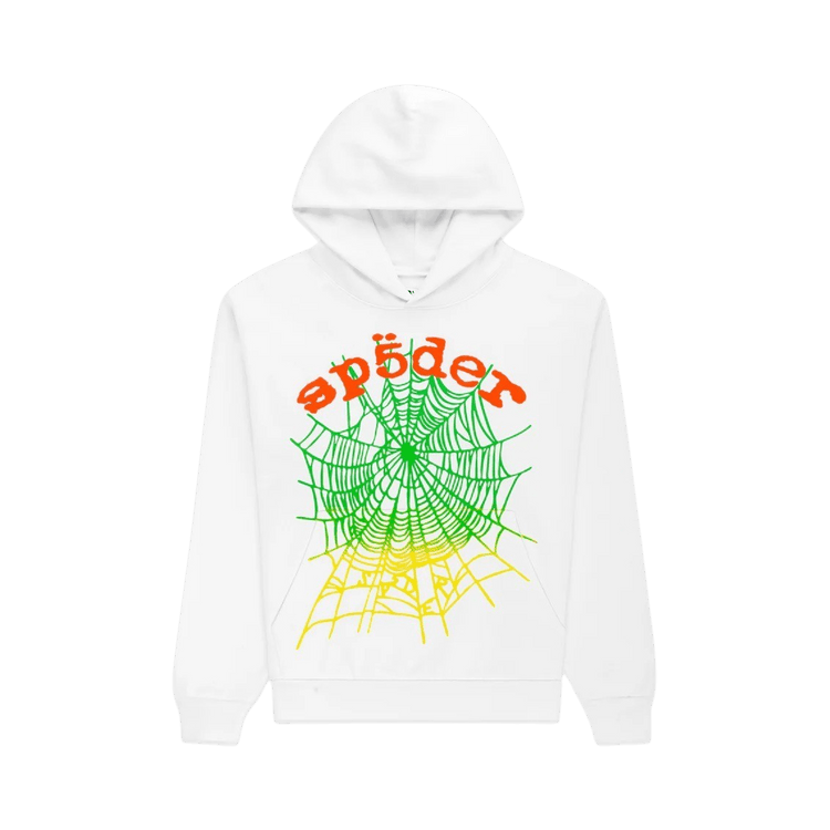 Sp5der Og Web V2 Gradient Hoodie "White"