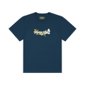 Denim Tears Cotton Floral Logo Tee "Navy"
