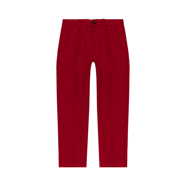 Gucci Kids Pleated Trouser Pants "Red"