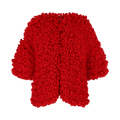 Gucci Chunky Chenille Yarn Jacket "Red"