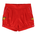 Gucci Kids Floral Appliqué Shorts "Hibiscus Red"