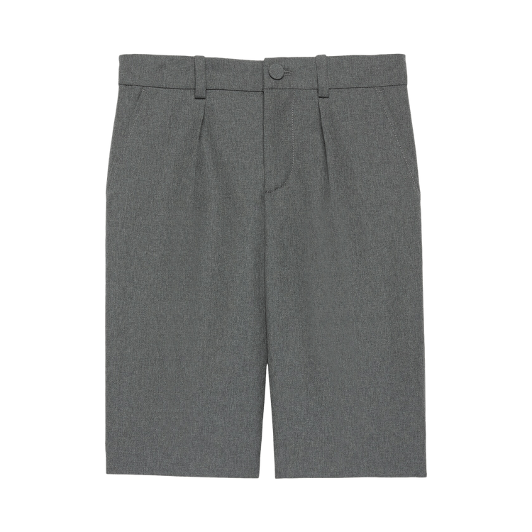 Gucci Kids Wool Pleated Shorts "Grey"