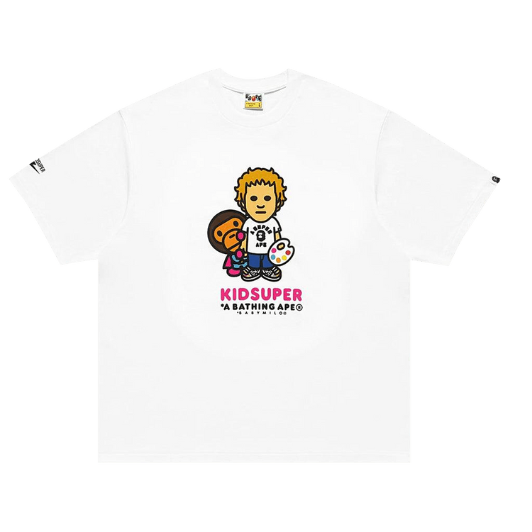 BAPE x KidSuper Milo Tee "White"