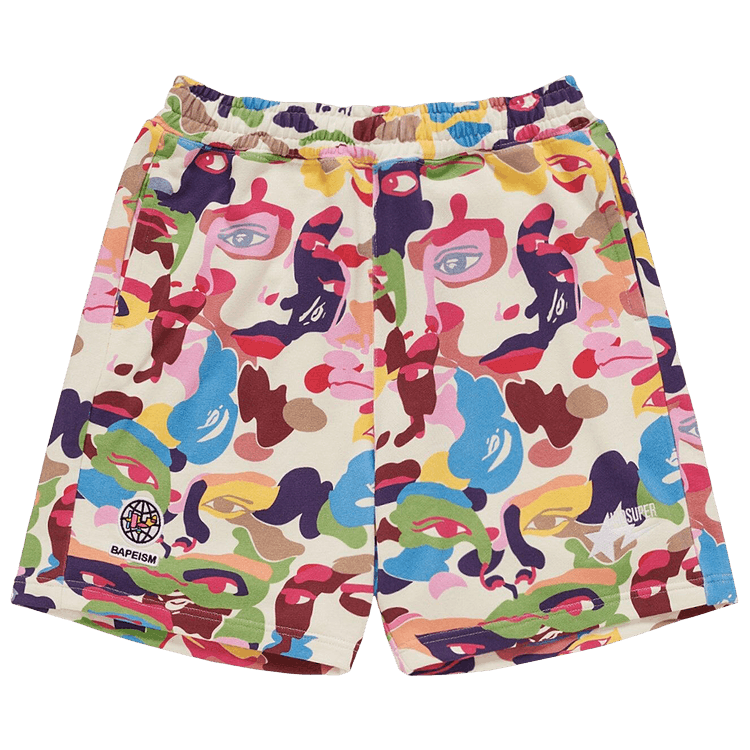 BAPE x KidSuper Camo Sweat Shorts "Multicolor"