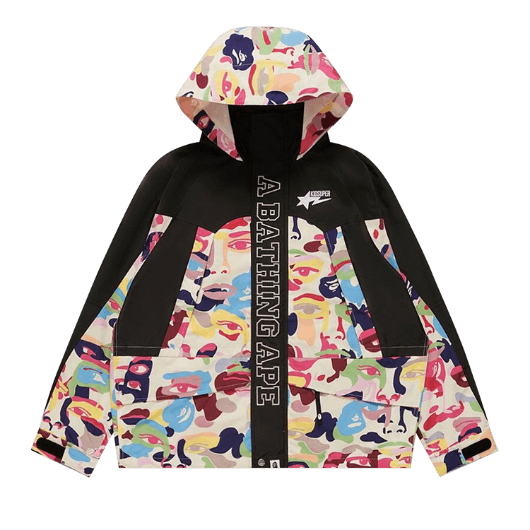 BAPE x KidSuper Camo Snowboard Jacket "Multicolor"