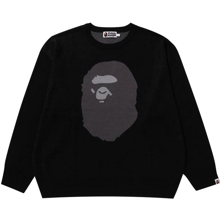 Bape Ape Head Jacquard Knit Sweater "Black"