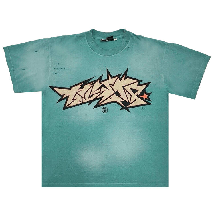Hellstar Crack Print T-Shirt "Green"