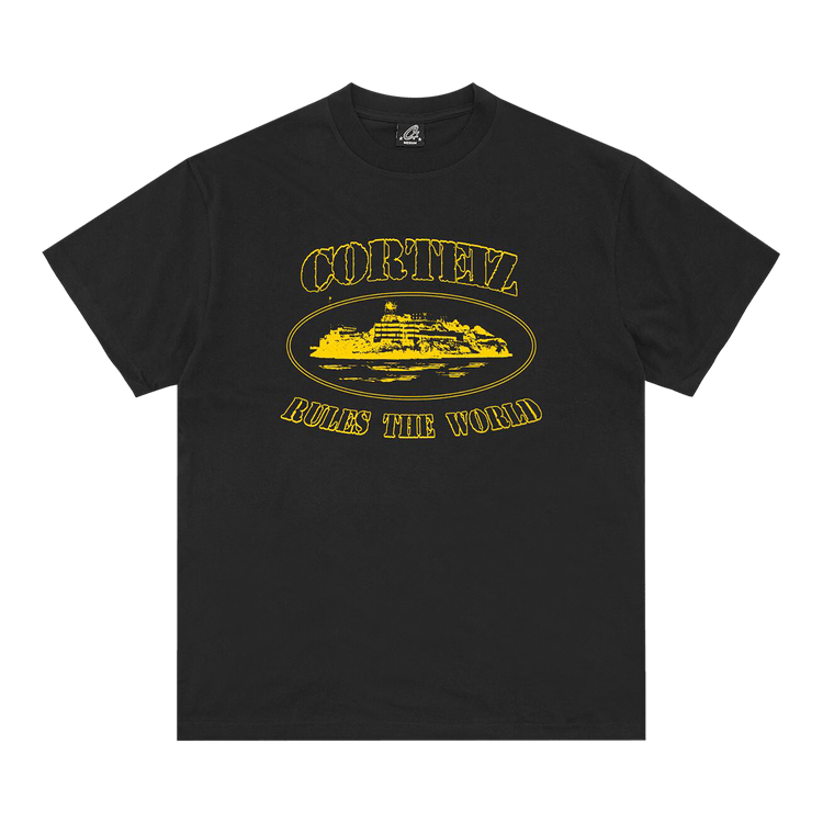 Corteiz OG Alcatraz Tee "Black/Yellow"