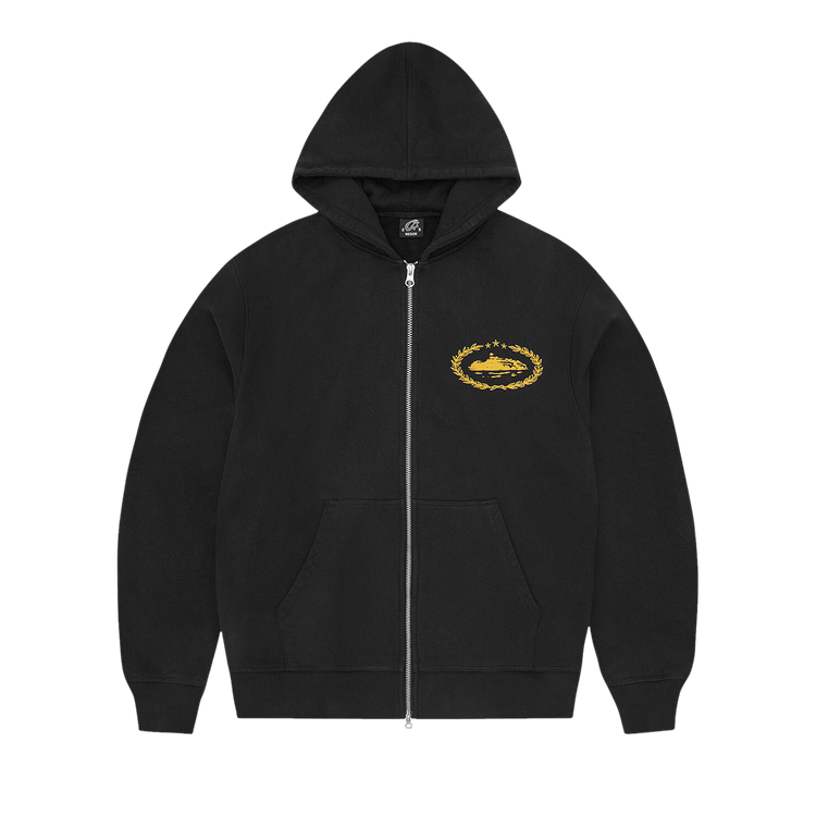 Corteiz Superior Royale Zip Hoodie "Black/Yellow"