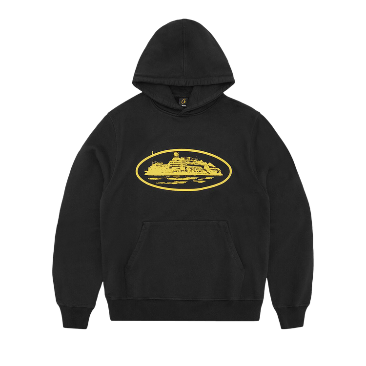 Corteiz Alcatraz Hoodie V2 "Black/Yellow"