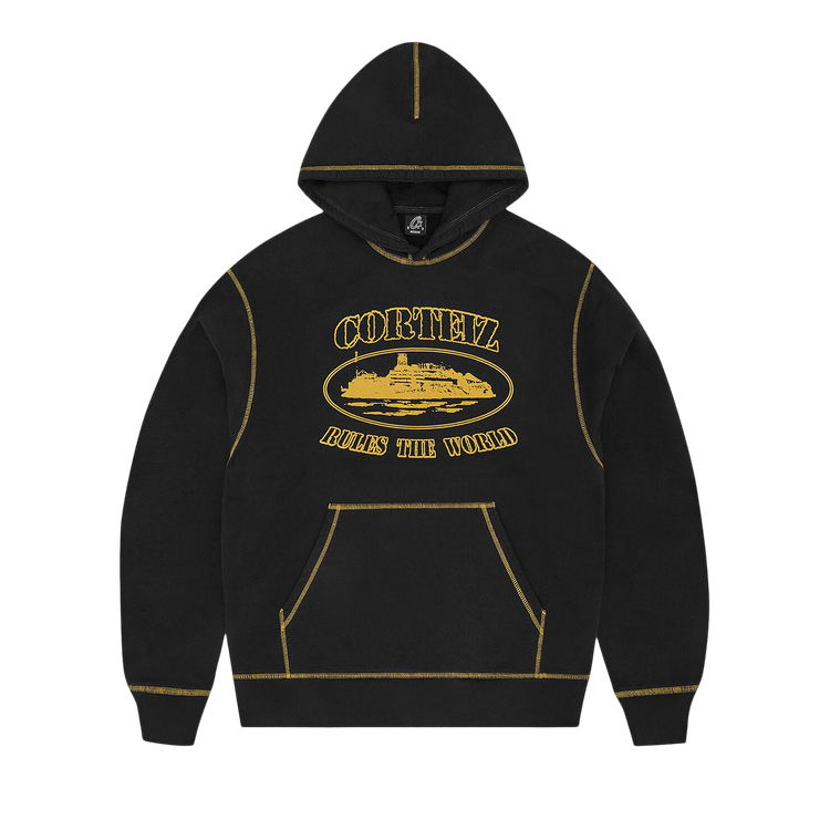 Corteiz Alcatraz Contrast Hoodie "Black/Yellow"