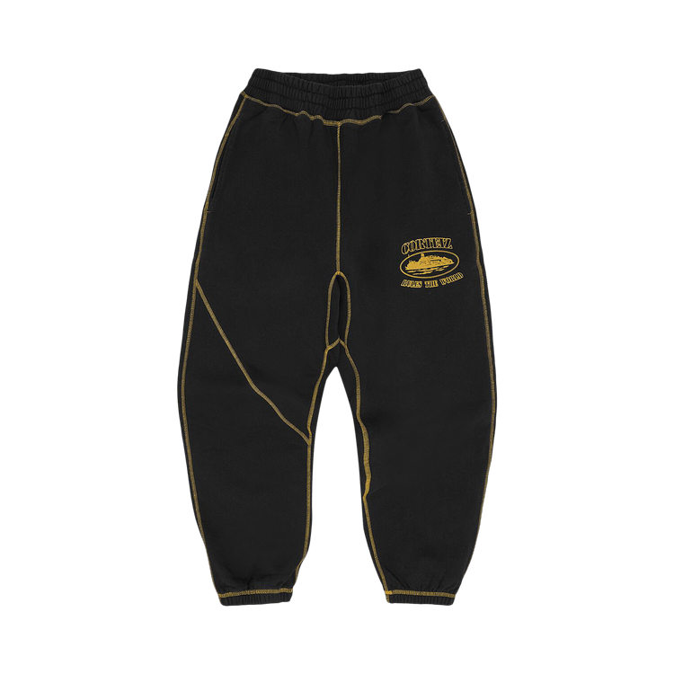 Corteiz Alcatraz Contrast Sweatpant "Black/Yellow"