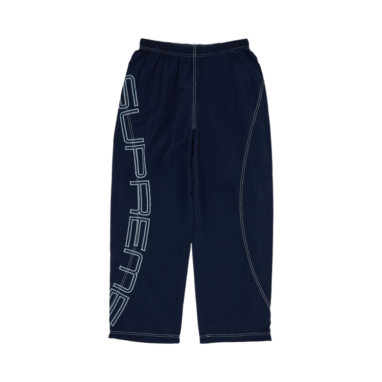 Supreme Spellout Embroidered Track Pant "Navy"