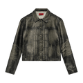 424 Leather Trucker Jacket "Black"