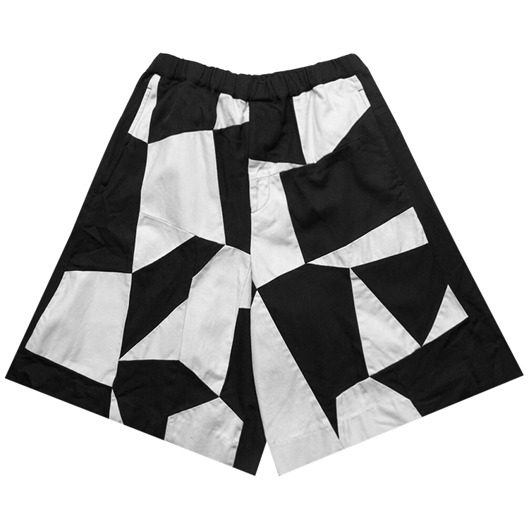 Comme des Garçons Black Patchwork Elastic Shorts "Black"
