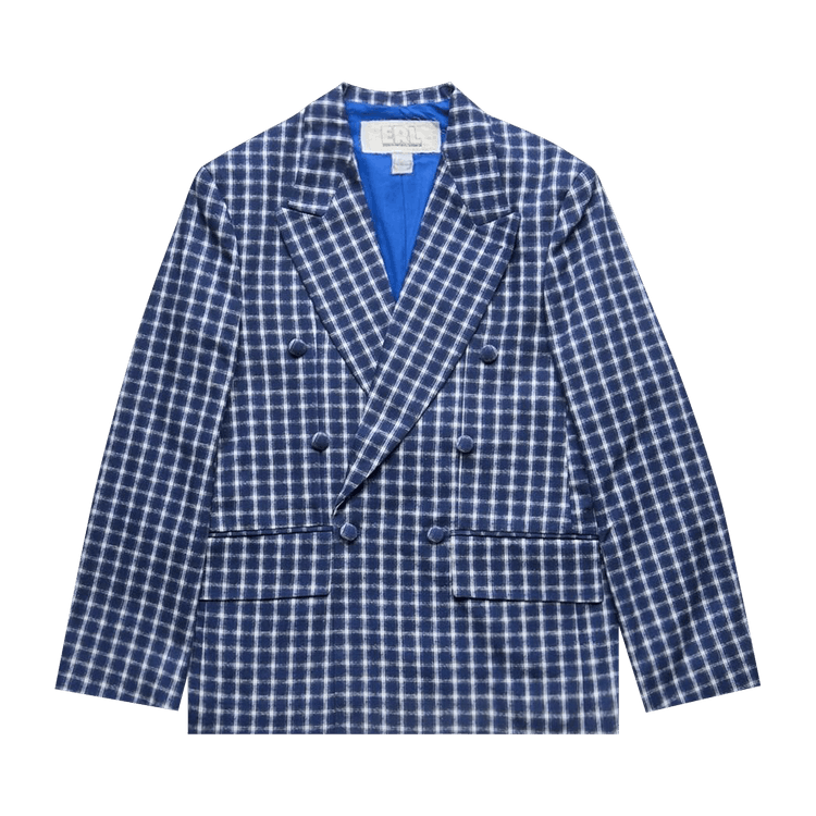 ERL Check Double Breasted Jacket "Navy"