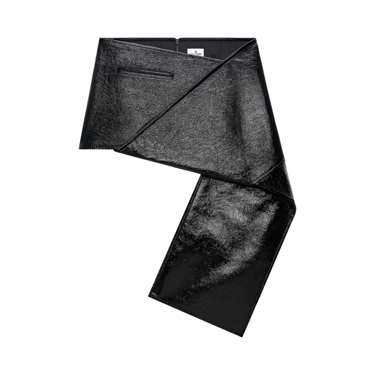 Courrèges Fold Vinyl Mini Skirt "Black"