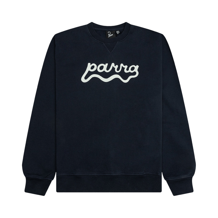 Parra Water Wave Logo Crewneck Sweatshirt "Navy Blue"