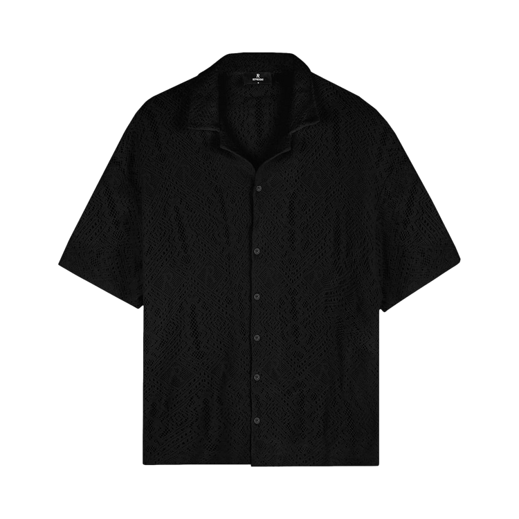 Represent Clo All Over Crochet Shirt "Jet Black"