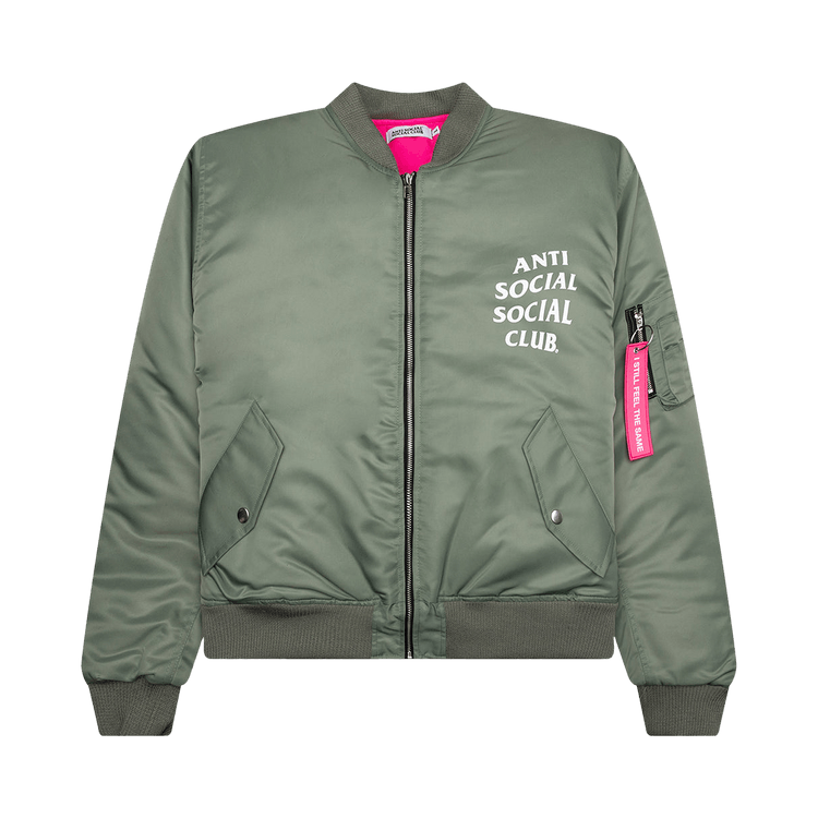 Anti Social Social Club Welcome To The Club MA1 Jacket "Olive"