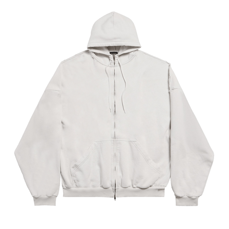 Balenciaga Logo Print Hoodie "Dirty White/Red"