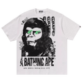 BAPE Garment Dye Multi Logo Relaxed Fit Tee "White"