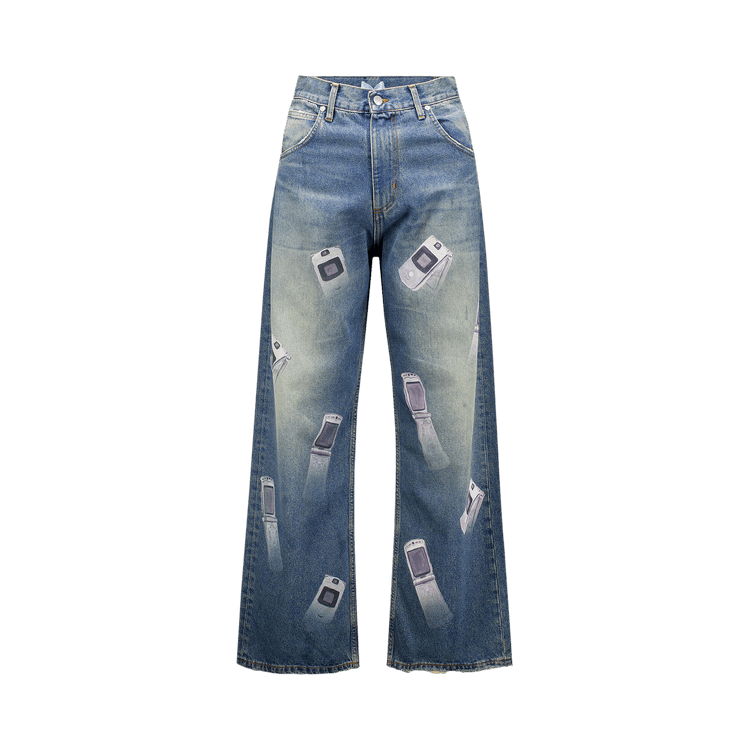 3.PARADIS Razor Straight Fit Denim Jeans "Washed Blue"