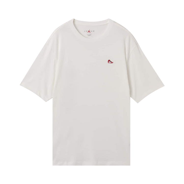 Air Jordan Sneaker Patch T-Shirt "White/Varsity Red"