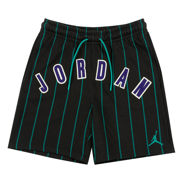 Air Jordan Brooklyn Fleece Striped Diamond Short "Off Black/New Emerald"