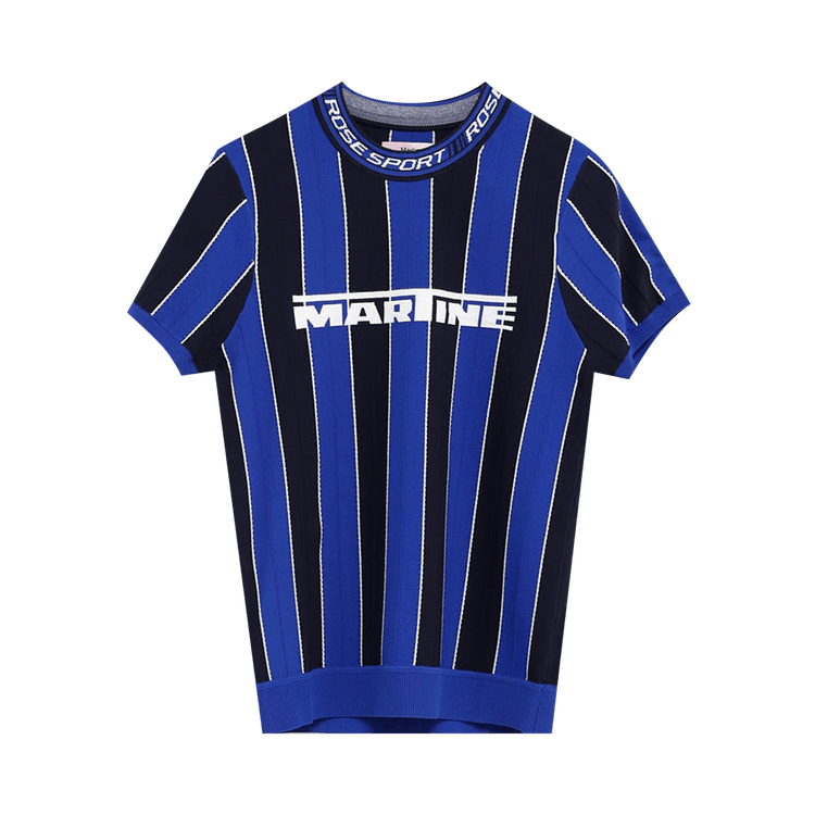 Martine Rose Logo Tight T-Shirt "Blue"