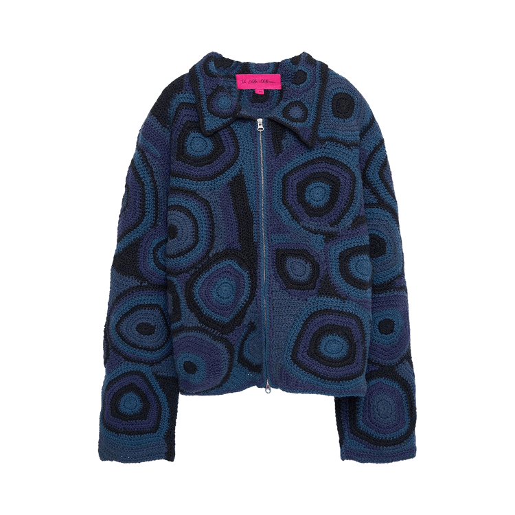The Elder Statesman Crochet Strata Jacket "Blue/Multicolor"