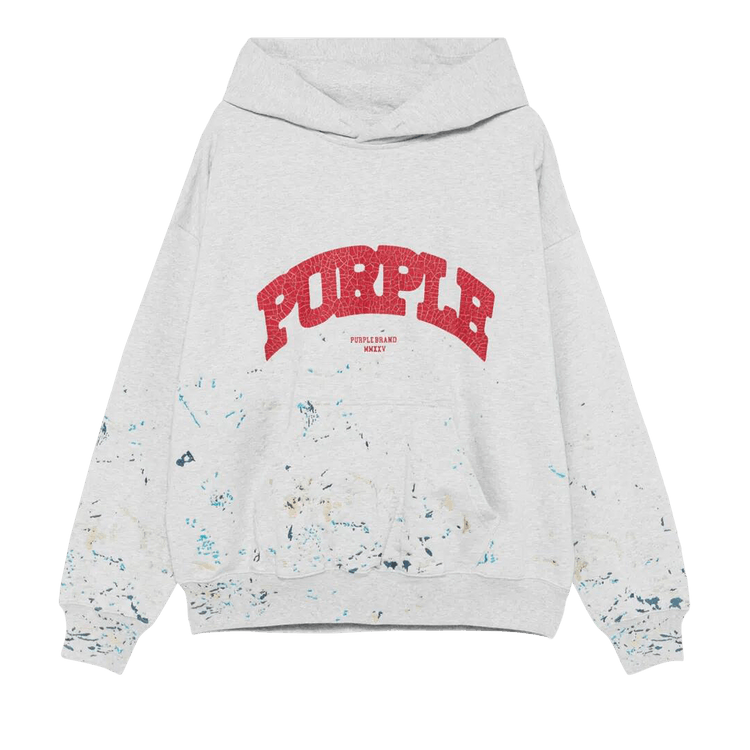 PURPLE BRAND MWT Fleece Pullover Hoodie "Grey"