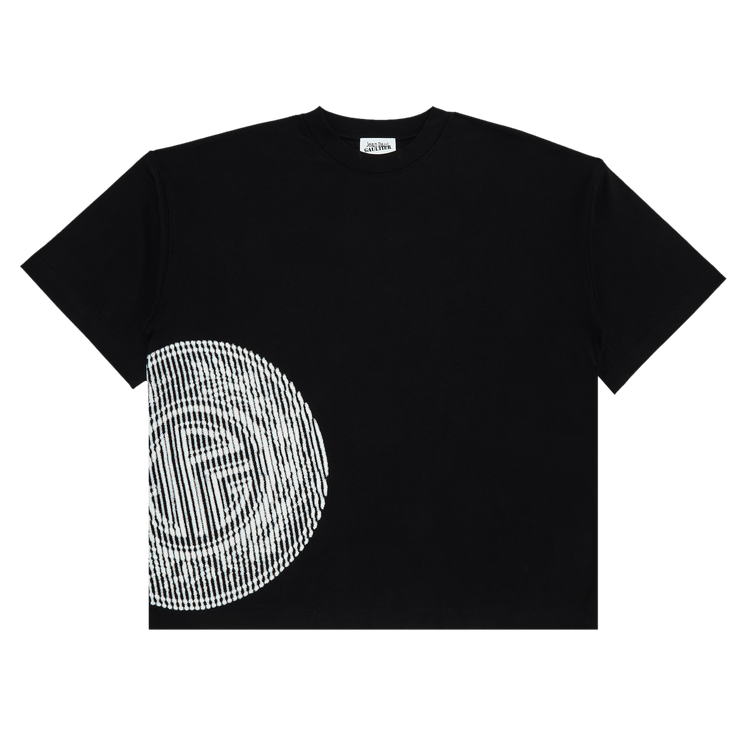 Jean Paul Gaultier Laurier Stamp Printed Logo Jersey Oversized Tee "Black"