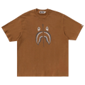 BAPE Garment Dye Shark Relaxed Fit Tee "Brown"