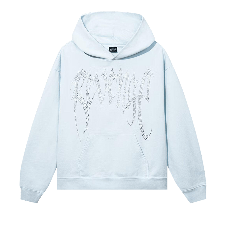 Revenge x XXXTentacion Heartbreak Bejeweled Hoodie "Baby Blue"