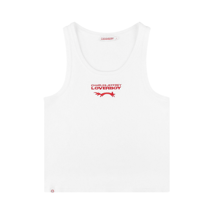Charles Jeffrey Loverboy Knitted Logo Tank "White"