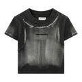 Feng Chen Wang Denim Washed T-Shirt "Black"