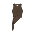 Feng Chen Wang Patchwork Vest "Brown"