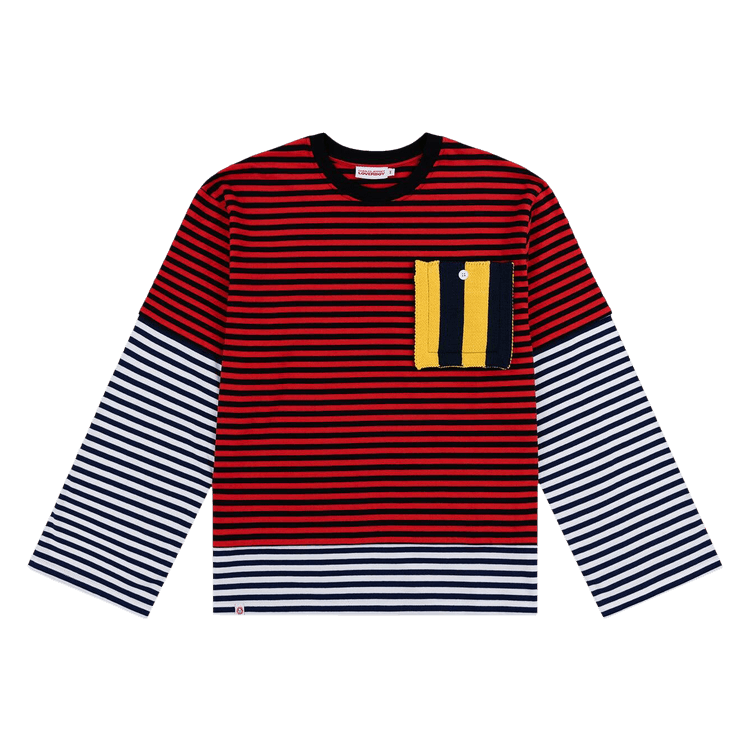 Charles Jeffrey Loverboy Patch Long-Sleeve 2-In-1 Tee "Red"