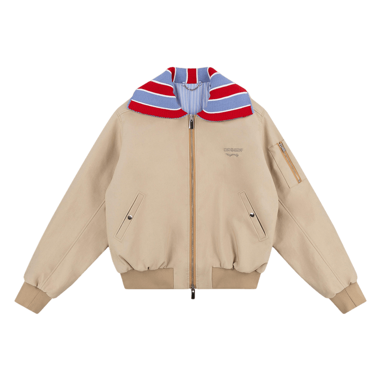 Charles Jeffrey Loverboy Knit Patch Bomber Jacket "Black"