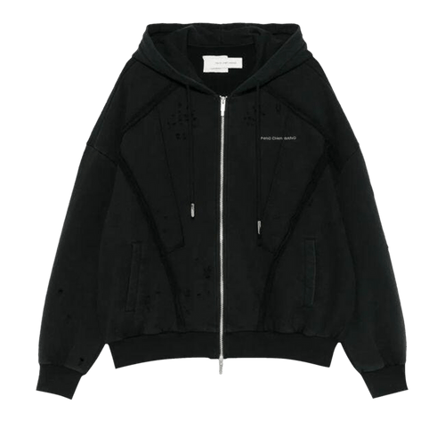 Feng Chen Wang Deconstruction Zip Hoodie "Black"