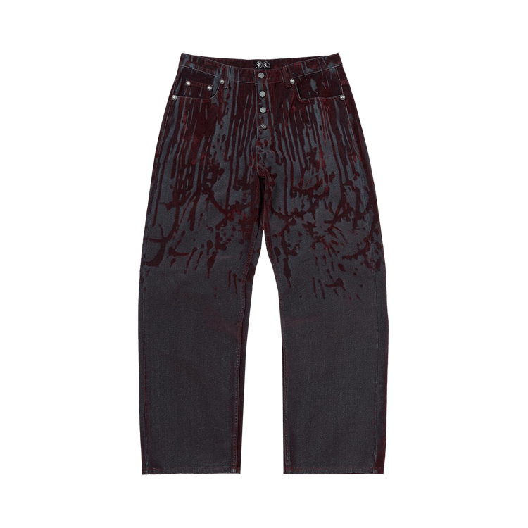 Thug Club Blood Lazered Denim Pants "Red"