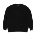 Auralee Shetland Wool Cashmere Knit Sweater "Black"