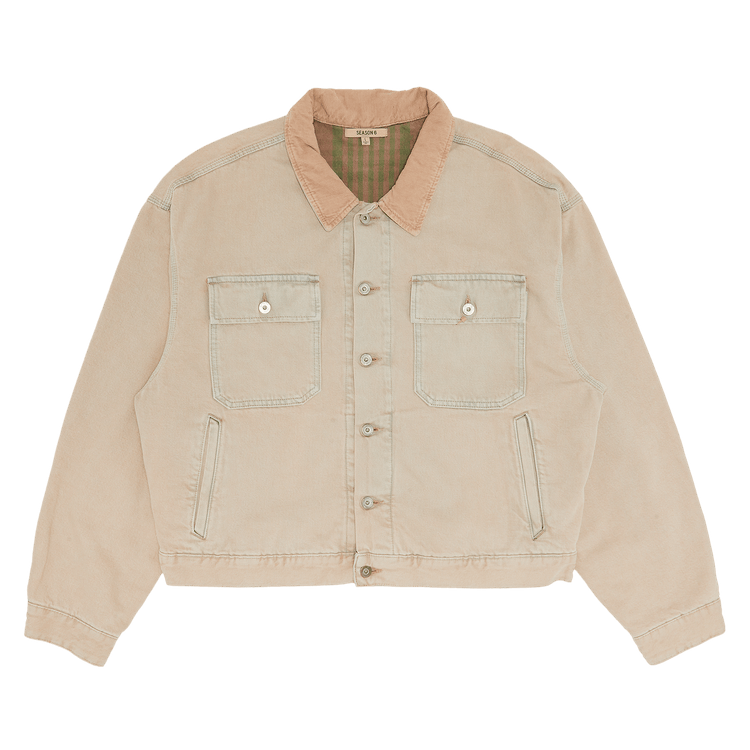 Yeezy Season 6 Flannel Lined Canvas Jacket "Beige"
