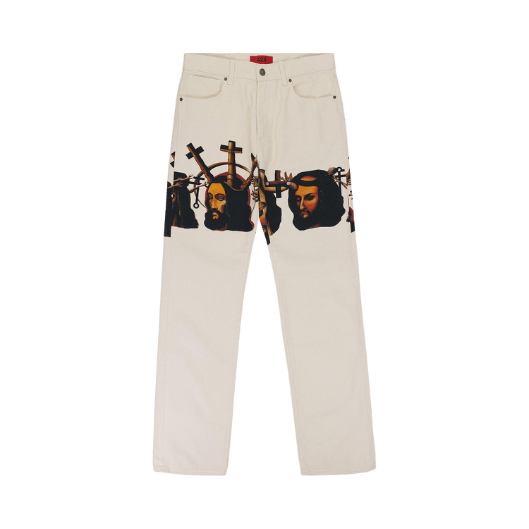 424 Graphic Baggy Jeans "Multicolor"